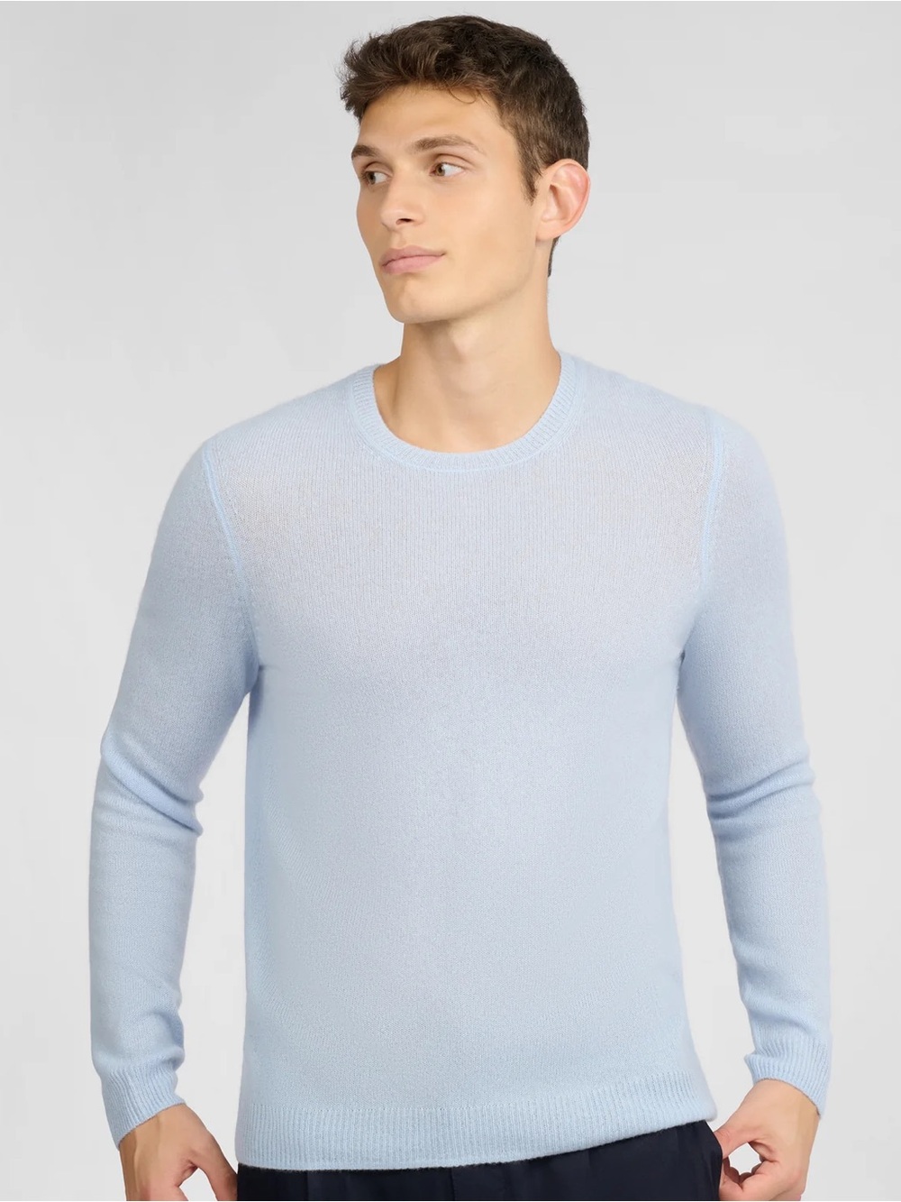 Onia Featherweight Cashmere Sweater In Soft Sky